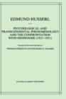 Psychological and Transcendental Phenomenology and the Confrontation with Heidegger (1927–1931) : The Encyclopaedia Britannica Article, The Amsterdam Lectures, “Phenomenology and Anthropology” and Hus - Book