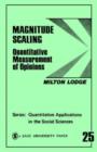 Magnitude Scaling : Quantitative Measurement of Opinions - Book