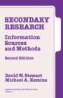 Secondary Research : Information Sources and Methods - Book