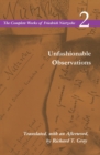 Unfashionable Observations : Volume 2 - Book