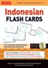 Indonesian Flash Cards : Learn the 300 most common Indonesian words with all their derived forms (Audio Included) - Book