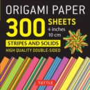 Origami Paper 300 sheets Stripes and Solids 4" (10 cm) : Tuttle Origami Paper: Double-Sided Origami Sheets Printed with 12 Different Designs - Book