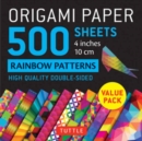 Origami Paper 500 sheets Rainbow Patterns 4" (10 cm) : Double-Sided Origami Sheets Printed with 12 Different Colorful Patterns - Book