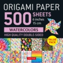 Origami Paper 500 sheets Rainbow Watercolors 6" (15 cm) : Tuttle Origami Paper: Double-Sided Origami Sheets Printed with 12 Different Designs (Instructions for 5 Projects Included) - Book
