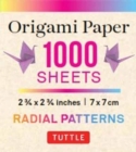 Origami Paper Color Bursts 1,000 sheets 2 3/4 in (7 cm) : Double-Sided Origami Sheets Printed With 12 Unique Radial Patterns (Instructions for Origami Crane Included) - Book