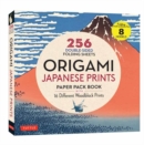 Origami Japanese Prints Paper Pack Book : 256 Double-Sided Folding Sheets with 16 Different Japanese Woodblock Prints with solid colors on the back (Includes Instructions for 8 Models) - Book