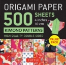 Origami Paper 500 sheets Kimono Patterns  4" (10 cm) : Tuttle Origami Paper: Double-Sided Origami Sheets Printed with 12 Different Traditional Patterns - Book