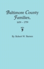 Baltimore County Families, 1659-1759 - Book