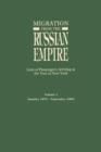 Migration from the Russian Empire : Lists of Passengers Arriving at the Port of New York - Book