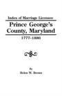 Index Pr.George's Co.MD 1777-1886 - Book