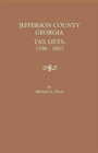 Jefferson County, Georgia, Tax Lists, 1796-1803 - Book