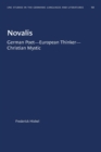 Novalis : German Poet--European Thinker--Christian Mystic - Book