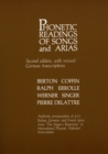 Phonetic Readings of Songs and Arias - Book
