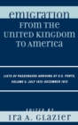 Emigration from the United Kingdom to America : Lists of Passengers Arriving at U.S. Ports, July 1872 - December 1872 - Book