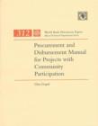 Procurement and Disbursement Manual for Projects with Community Participation - Book