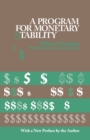 A Program for Monetary Stability - Book