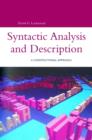 Syntactic Analysis and Description : A Constructional Approach - Book