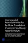 Recommended Research Priorities for the Qatar Foundation's Environment and Energy Research Institute - Book