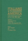 Italians to America, Jan. 1893 - Sept. 1893 : Lists of Passengers Arriving at U.S. Ports - Book