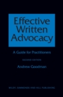 Effective Written Advocacy : A Guide for Practitioners - Book