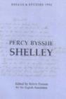 Percy Bysshe Shelley : Bicentenary Essays Essays and Studies 1992 - Book