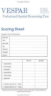 VESPAR Test Scoring Sheets : Packs of 25 - Book