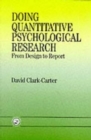 Doing Quantitative Psychological Research : From Design to Report - Book