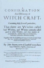 A Confirmation and Discovery of Witchcraft - Book