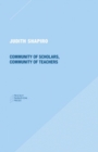 Community of Scholars, Community of Teachers - Book