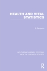 Health and Vital Statistics - eBook