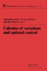 Calculus of Variations and Optimal Control : Technion 1998 - eBook