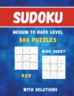 Sudoku 500 Puzzle : Medium to Hard Level 500 Puzzles With Solutions - Book