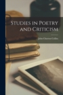 Studies in Poetry and Criticism - Book