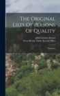 The Original Lists Of Persons Of Quality : Emigrants - Book