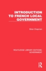 Introduction to French Local Government - Book