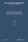 Beam-Solid Interactions and Phase Transformations: Volume 51 - Book