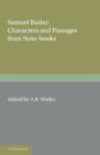 Samuel Butler: Characters and Passages from Note-Books - Book