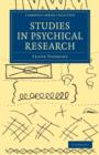 Studies in Psychical Research - Book