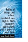 Fables of Aesop, and Others : Translated Into English. with Instructive Applications - Book