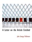 A Letter on the Article Entitled - Book