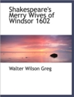 Shakespeare's Merry Wives of Windsor 1602 - Book