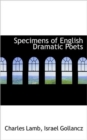 Specimens of English Dramatic Poets - Book