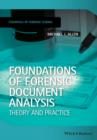 Foundations of Forensic Document Analysis : Theory and Practice - Book