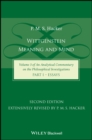 Wittgenstein : Meaning and Mind (Volume 3 of an Analytical Commentary on the Philosophical Investigations), Part 1: Essays - eBook