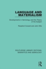 Language and Materialism : Developments in Semiology and the Theory of the Subject - eBook