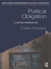 Political Obligation : A Critical Introduction - eBook