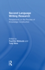 Second Language Writing Research : Perspectives on the Process of Knowledge Construction - eBook