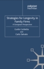 Strategies for Longevity in Family Firms : A European Perspective - eBook