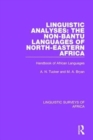 Linguistic Analyses: The Non-Bantu Languages of North-Eastern Africa : Handbook of African Languages - Book