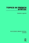 Topics in French Syntax - Book